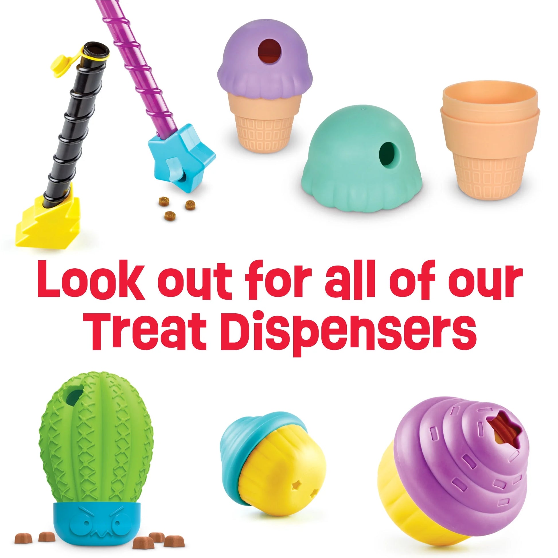 Brightkins Ice Cream Dog Toy Treat Dispenser - Engaging Training Tool for Small and Medium Dogs