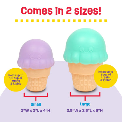 Brightkins Ice Cream Dog Toy Treat Dispenser - Engaging Training Tool for Small and Medium Dogs